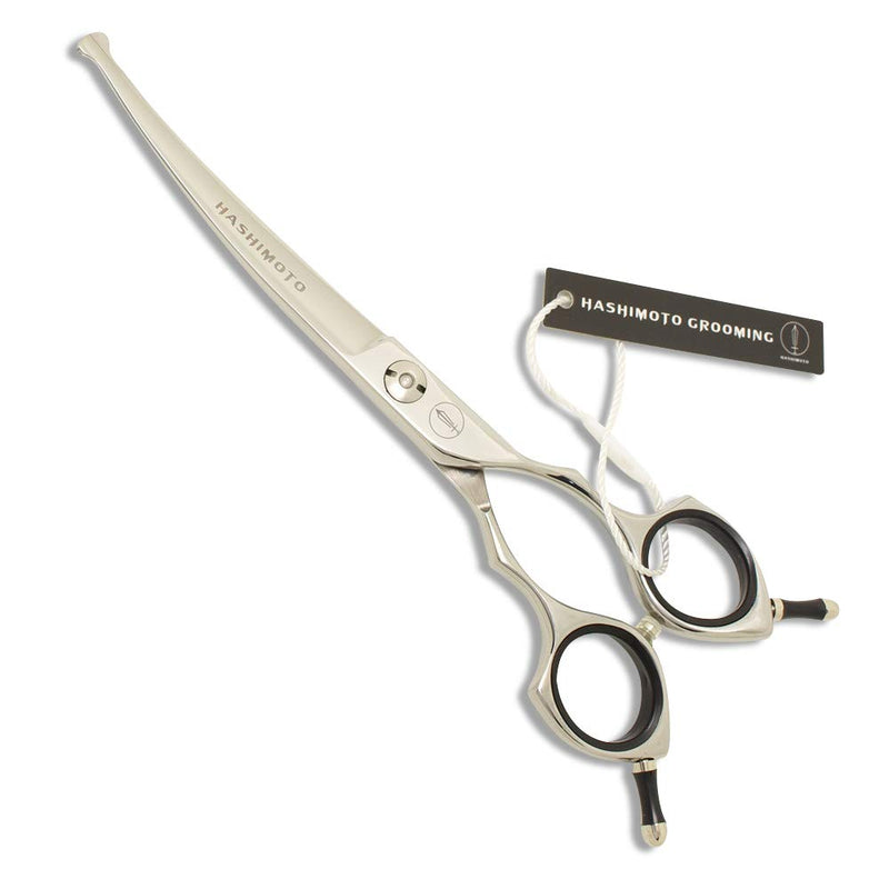 HASHIMOTO Curved Scissors for Dog Grooming,Light Weight,Pet Grooming Shears,Designed for Right and Left handers. Curved (Round-Tip) 6.5 inch - PawsPlanet Australia