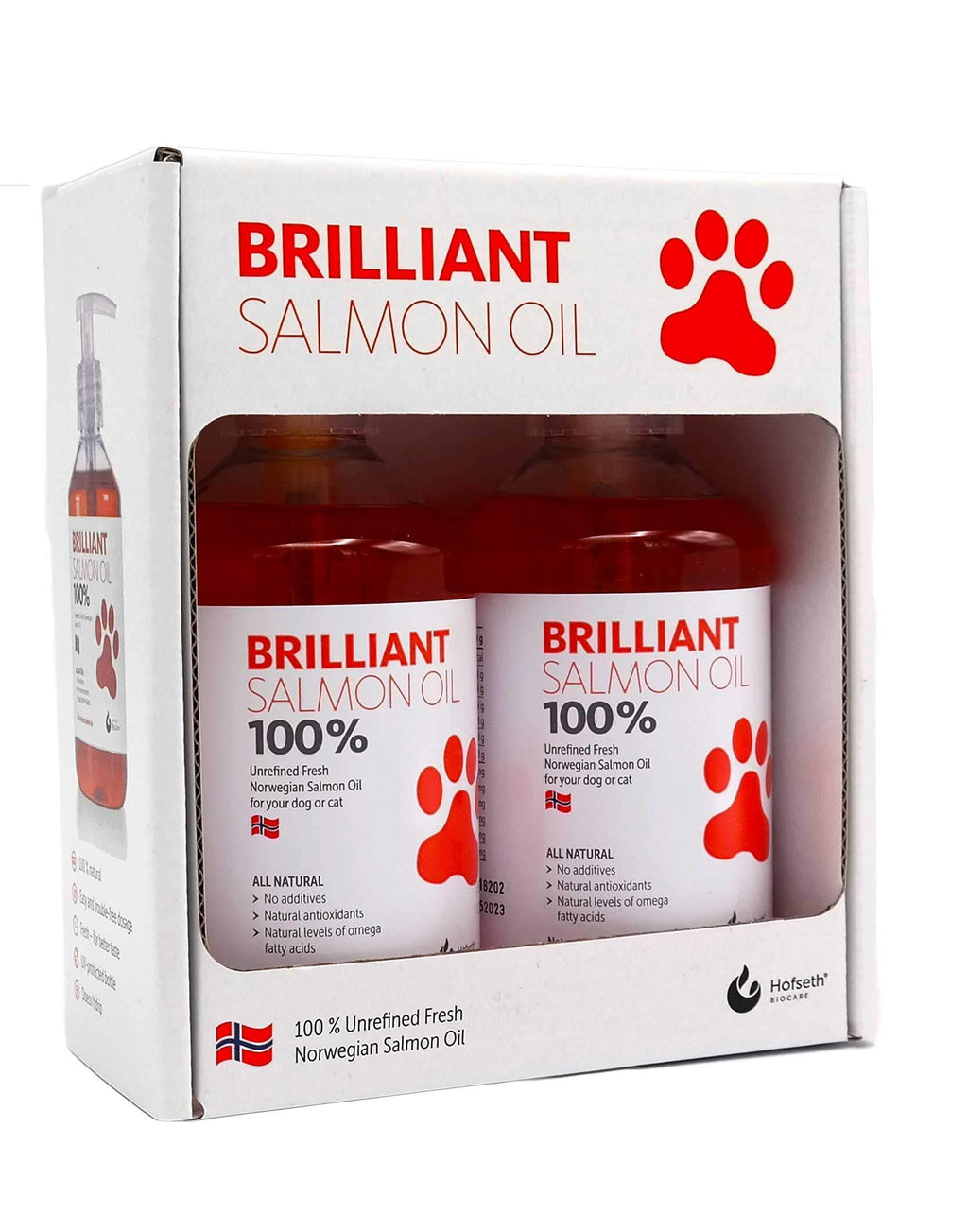 Hofseth Biocare Brilliant 100% Unrefined Fresh Norweigian Salmon Oil for your Dog or Cat - PawsPlanet Australia