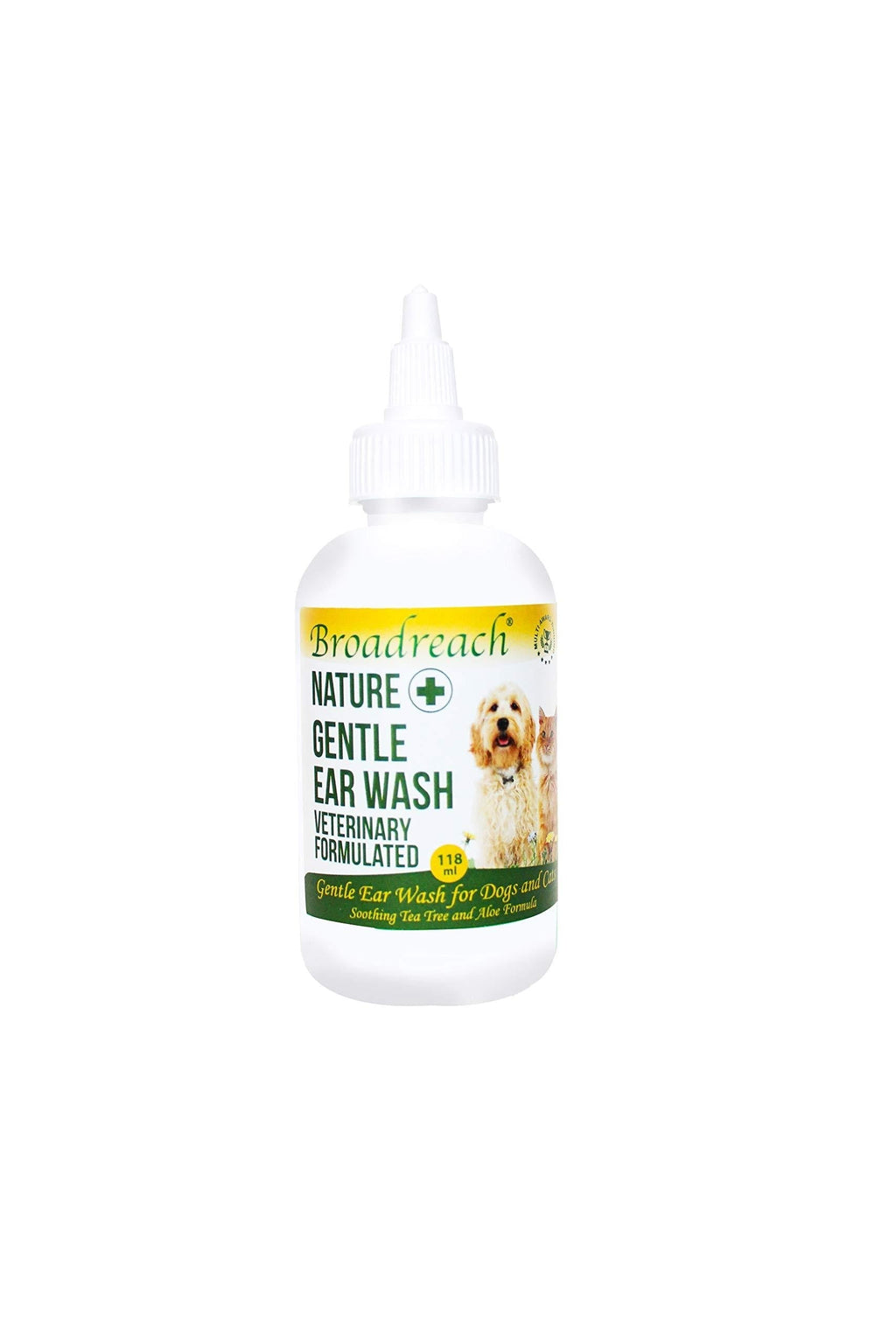 Broadreach Nature + Gentle Ear Wash for Dogs and Cats 118 ml - PawsPlanet Australia