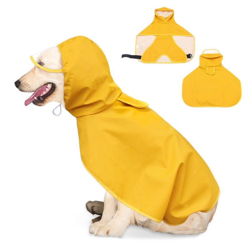 Dog Raincoat Pet Waterproof Jacket with Hood & Collar Hole Transparent brim,Ultra-Light Breathable Adjustable Dog Hooded Rain Jacket for Small Medium Large Dog 5XL - PawsPlanet Australia