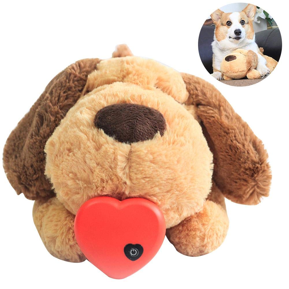 Sanmubo Pet Plush Toys Super Cuddly Snuggle Plush Toy Puppy Behavioral Training Aid Toy Heartbeat Dog Toy For Rebuild Intimacy, Reduce Pets Tension Anxiety - PawsPlanet Australia