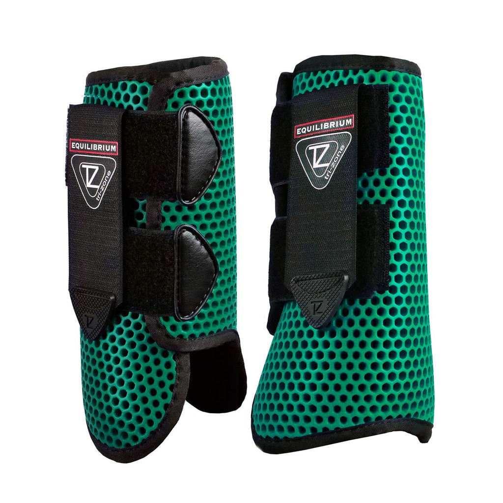 equilibrium Tri-Zone All Sports Horse Boots - Teal - Lightweight Breathable - Soft & comfortable pillowed lining S - PawsPlanet Australia