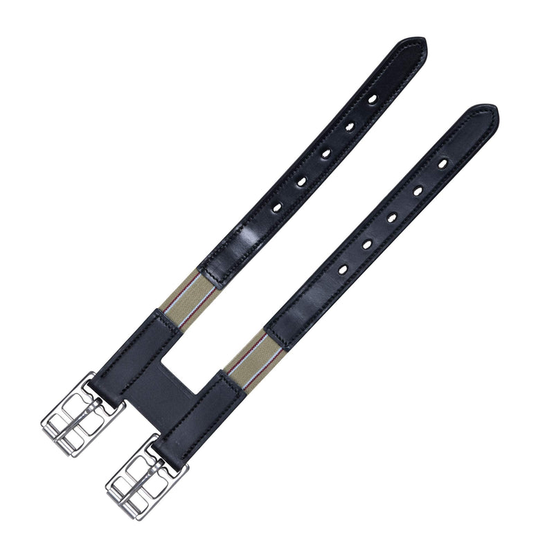 SIE Leather Horse Elastic Girth Extension/Extenders Black - PawsPlanet Australia