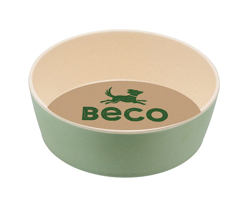 Beco Printed Bamboo Dog Food & Water Bowl - Fresh Mint - Small - PawsPlanet Australia