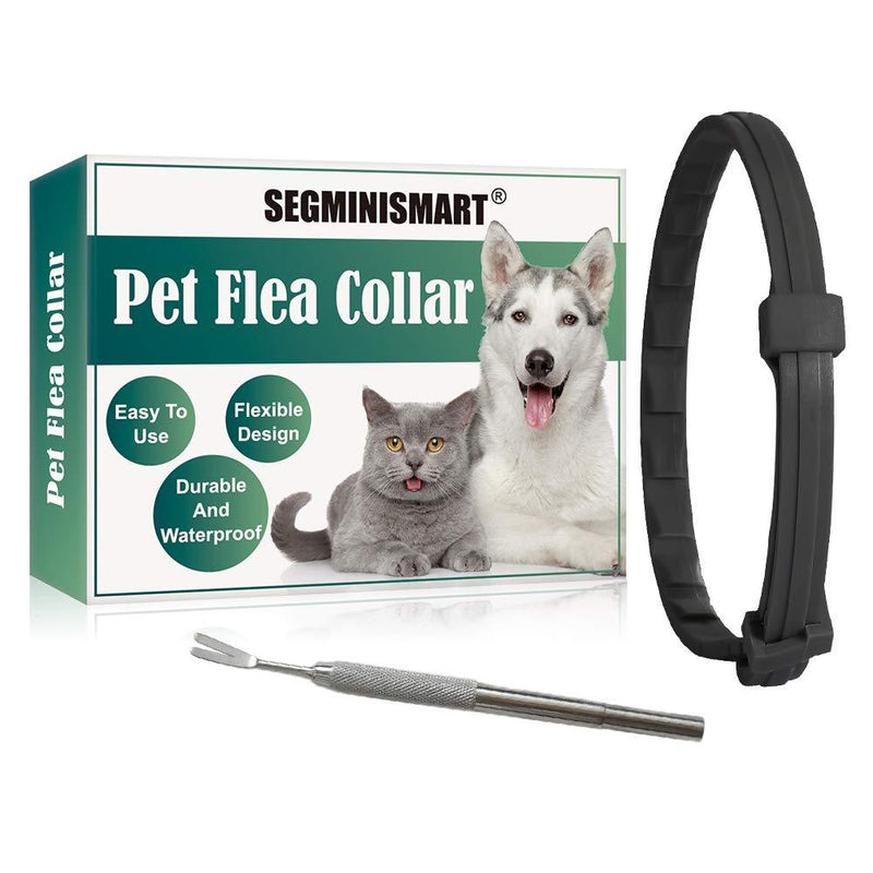 SEGMINISMART Flea and Tick Collars for Dogs Cats,Pet Flea Tick Treatment 8 Month Protection,Waterproof Natural Safe Adjustable Size - PawsPlanet Australia