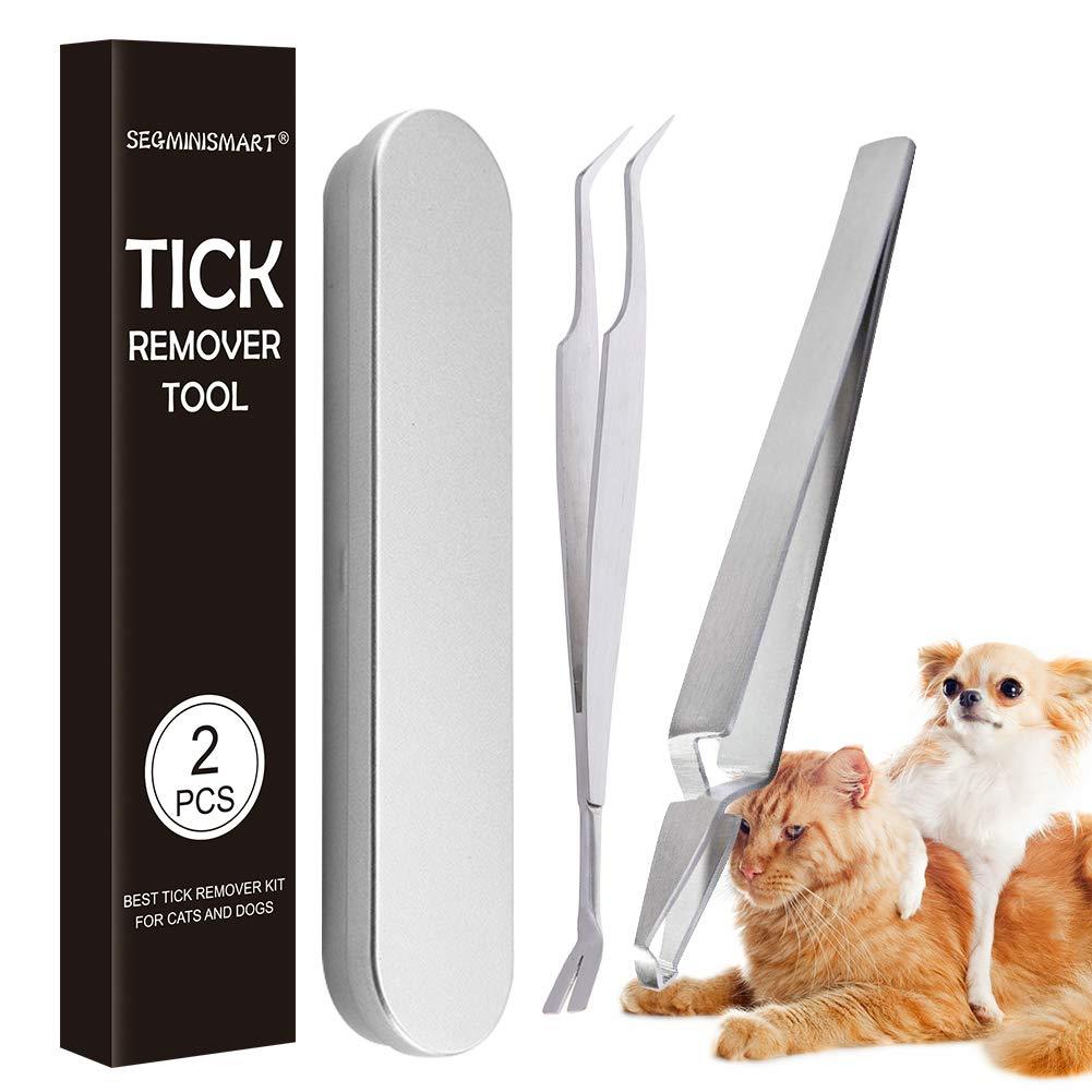 Tick Remover,Tick Remover Tool Set,Tick Remover for Dogs Cats,Dog Tick Remover Tool,2PCS Stainless Steel Tick Hooks with Storage Box Easy Remove Ticks,Safe Tick Remover Kit Tick Tweezers for Dogs,Cats - PawsPlanet Australia