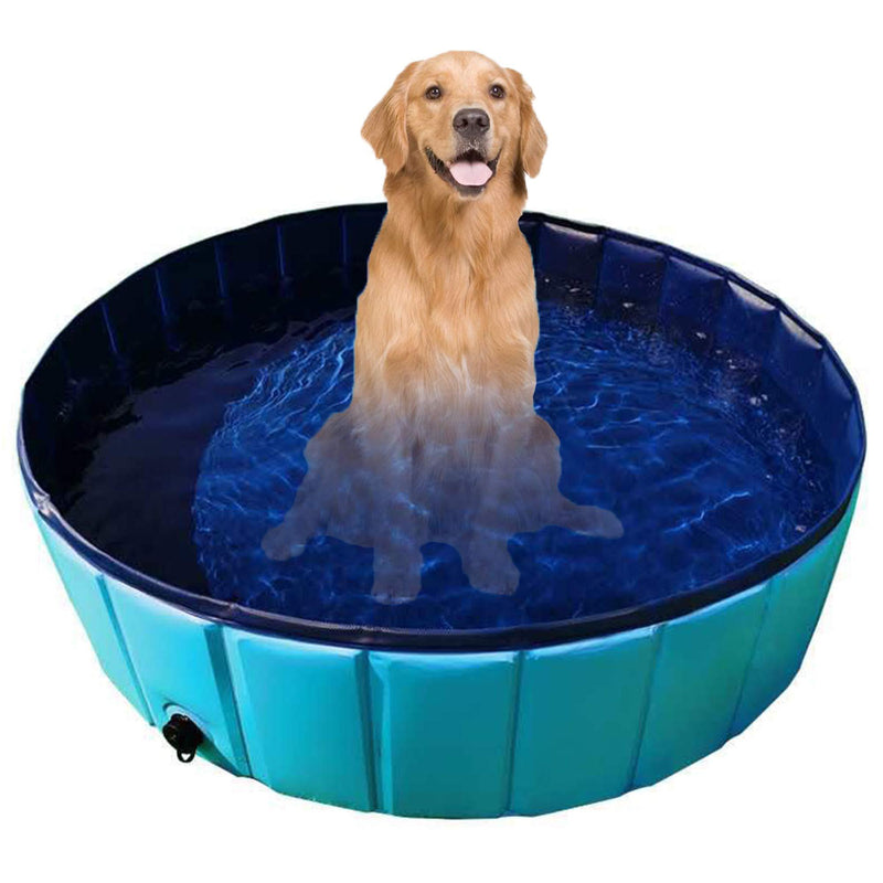 Gravitis Pet Supplies Dog Paddling Pool. Folding Rigid Panel Pet Pool (Large 120x30cm) Large 120x30cm - PawsPlanet Australia