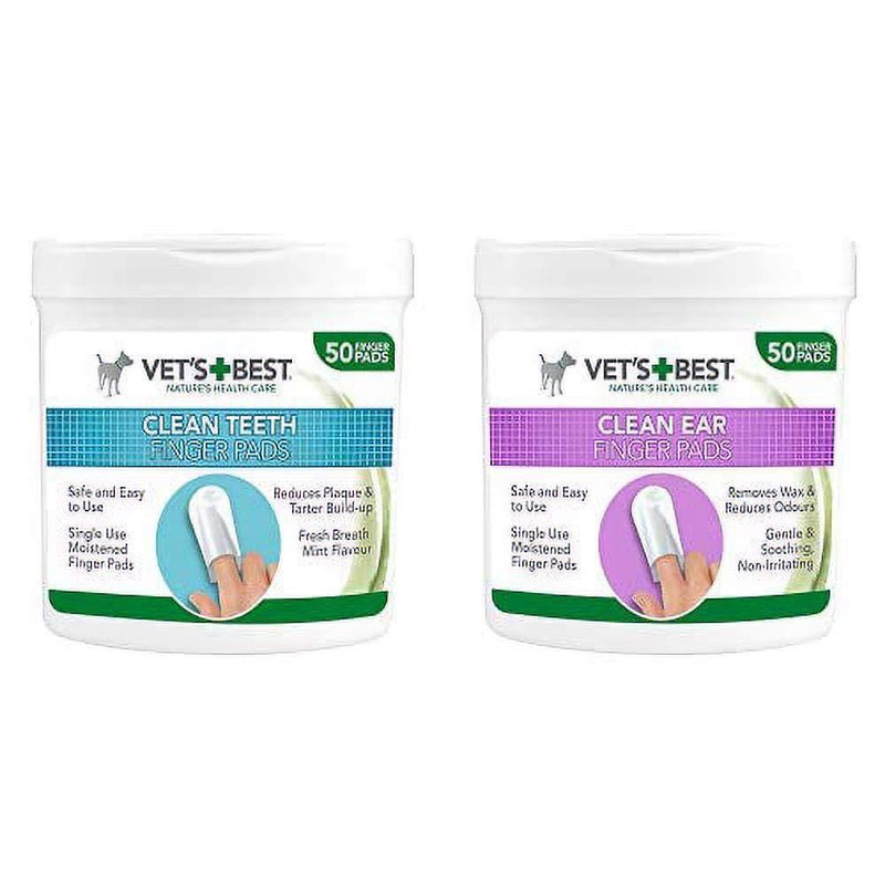 Vet's Best Teeth + Ear Cleaning Pads for Dogs - PawsPlanet Australia