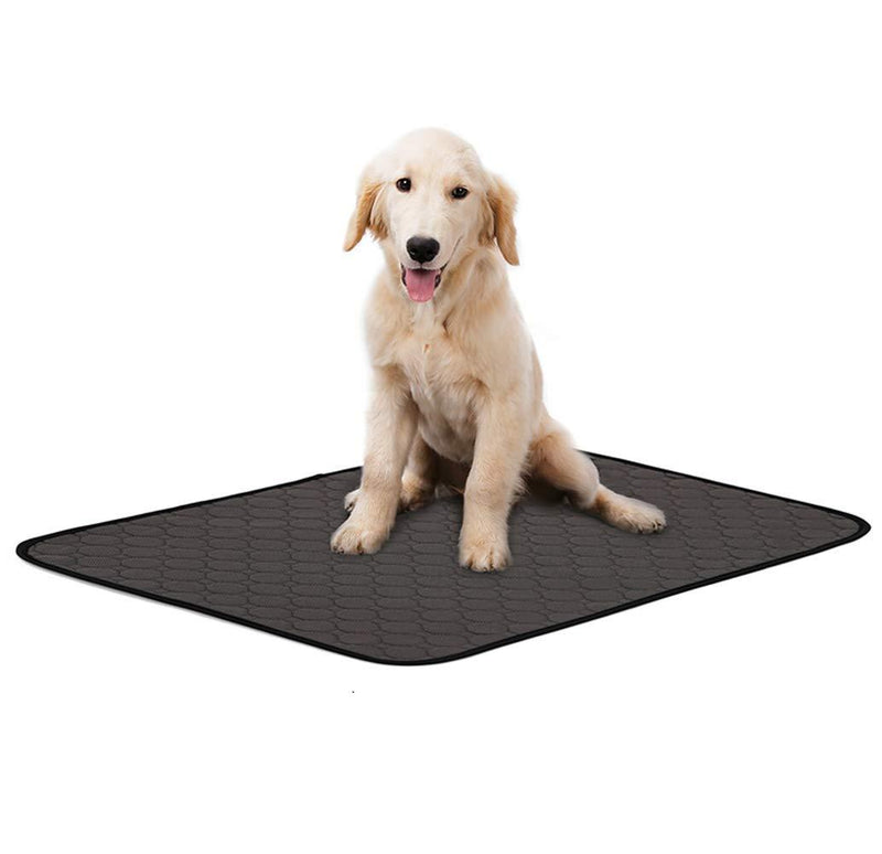 LINGSFIRE Waterproof Dog Mat, Washable Dog Training Pads Reusable Puppy Pee Pad 4-Layer Fast Absorb Mat with Non-slip Bottom for Dogs Indoor Outdoor Car Travel 50 x 70cm-M-Dark Gray (1 Pack) - PawsPlanet Australia
