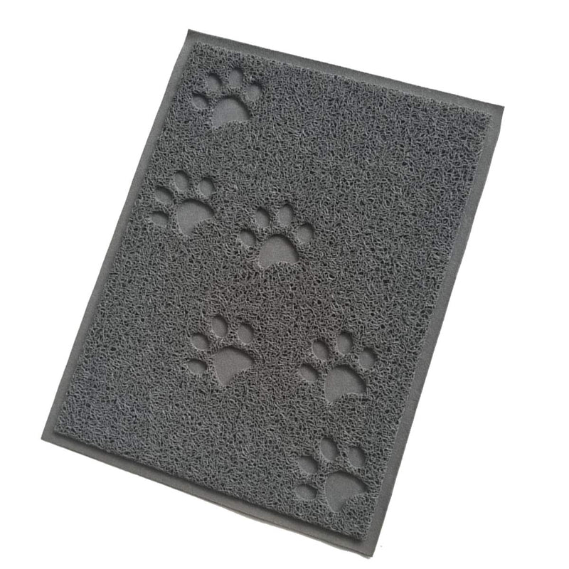 Pet Food Mat, Waterproof Non Slip Dogs and Cats Feeding Tray Pads (Grey) Grey - PawsPlanet Australia