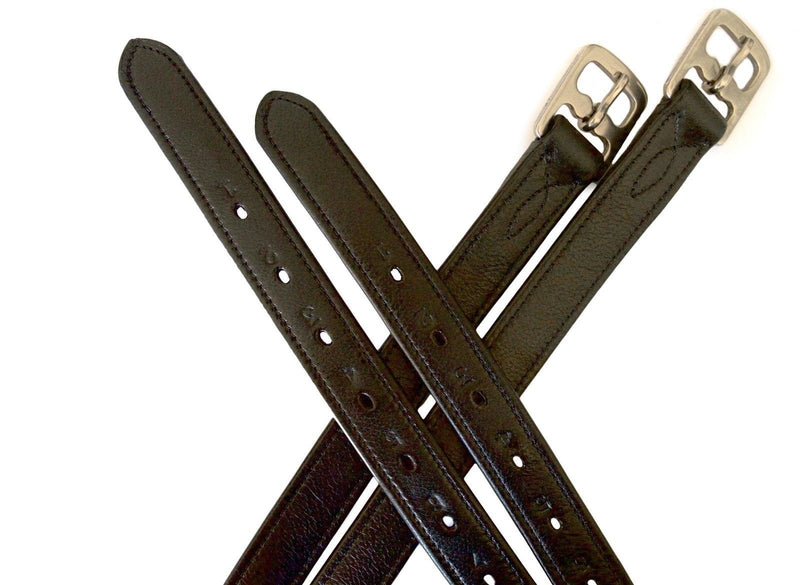 SIE Wrapped supersoft stirrup leathers 45'' Black - PawsPlanet Australia