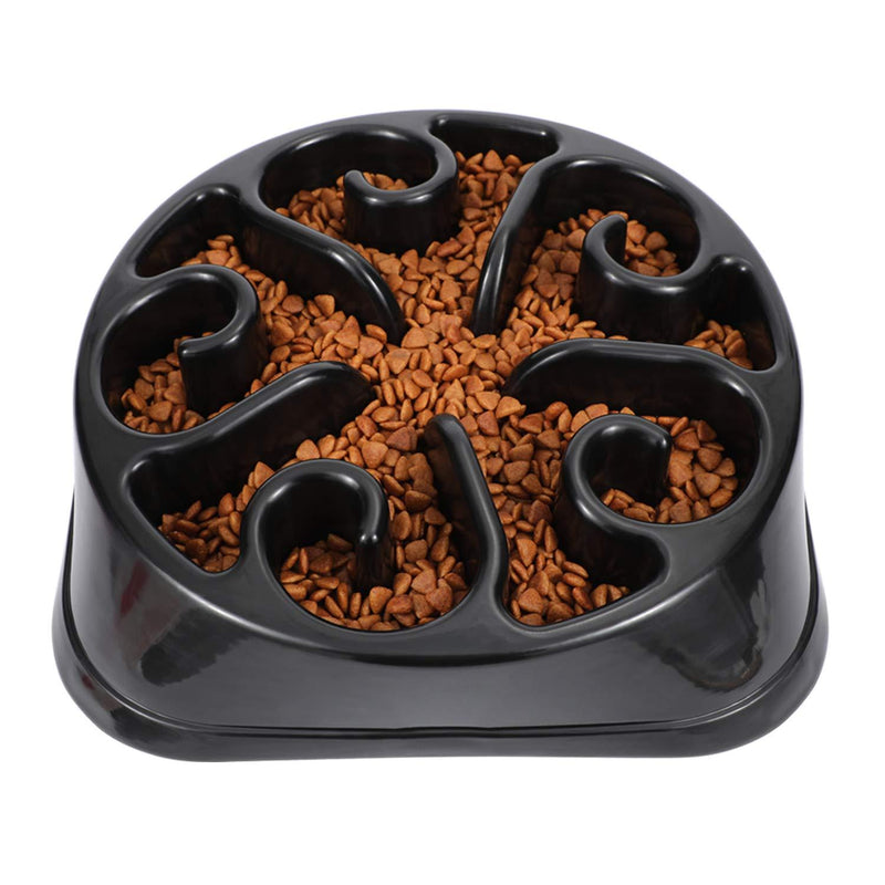 WERFORU Slow Feeder Dog Bowl for Large Dogs, Anti-Gulping No Chocking Slow Feeder Bloat Stop Dog Food Water Bowl Slow Eating Big Pet Bowl Fun Interactive Puzzle Non Skid Dog Bowl, Black - PawsPlanet Australia