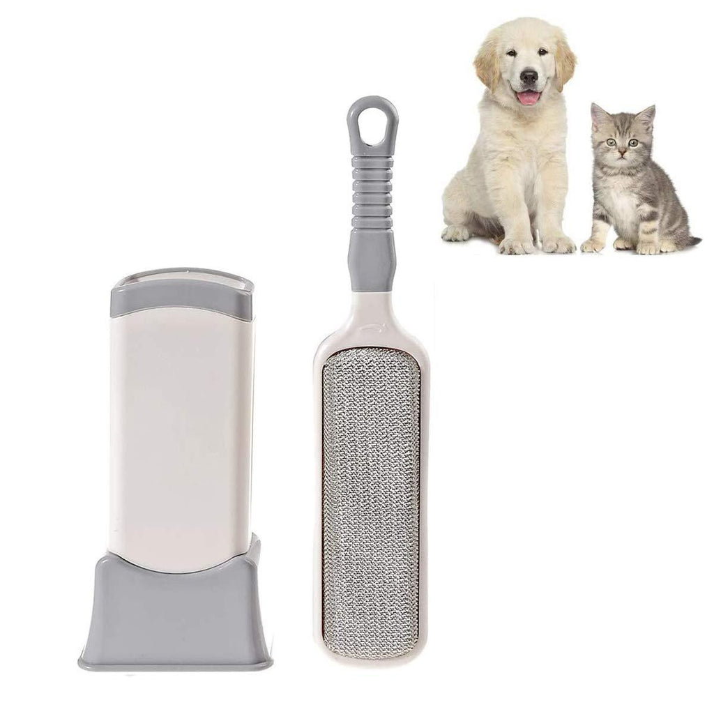 Uotyle Pet Hair Remover Brush With Self Cleaning Base, Improved Handle, Efficient Cat Fur Removal Tool with Double Sides for Pet Hair, Clothes and Furniture - PawsPlanet Australia