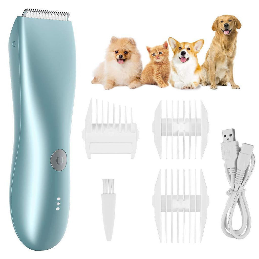 Babacom Dog Clippers, Cordless Low Noise Dog Grooming Kit For Pets, Rechargeable & Quick Charging & Waterproof Professional Cat Clippers with 3 Combs, Quiet Electric Dog Trimmers Shavers for All Pets - PawsPlanet Australia