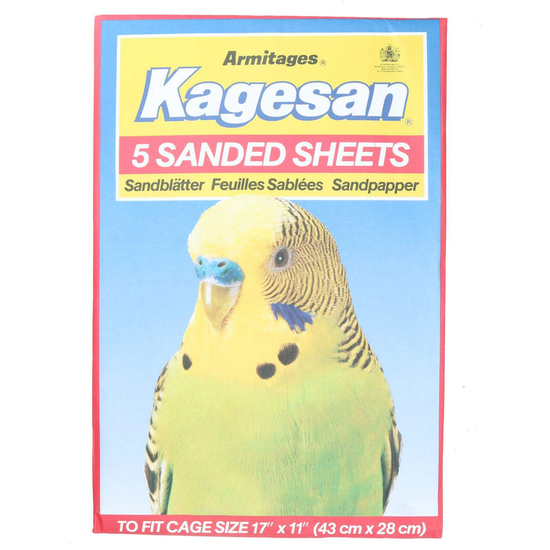 AB Tools 5 Sanded Sheets Sandpaper Bird Cage Bottom Budgies Caged Birds 28x43cm - PawsPlanet Australia