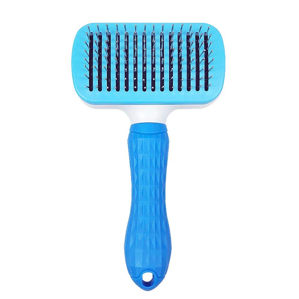 DXIA Slicker Dog Brushes,Cat Brush Self Cleaning Dog Slicker Brush, Medium, Short, Thick, Wiry, or Curly Hair Dog Pet Cat Grooming Brush,Professional Deshedding Tool, Pet Cat Grooming Brush - PawsPlanet Australia