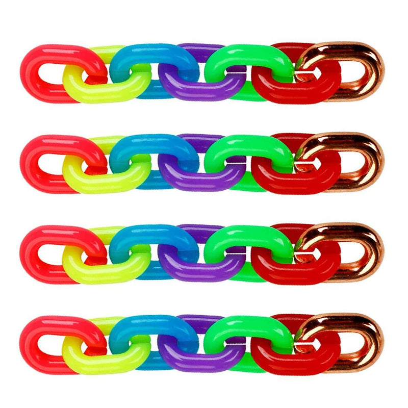 Bird Toy Clips, 42Pcs Plastic Chain Link for Children Learning Small Pet Rat Parrot Bird Toy - PawsPlanet Australia