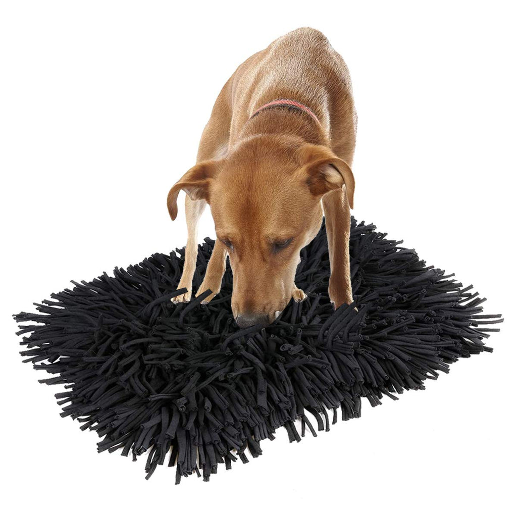 ECOSCO Feeding Mat for Dogs Smell Training Stress Release Nosework Blanket Dogs Puzzle Toys Encourages Natural Foraging Skills Durable Washable Dog Cat Mat (Black) black - PawsPlanet Australia