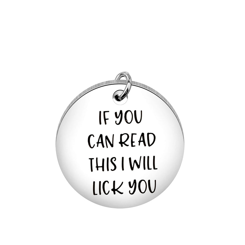 MYSOMY Funny Dog Cat Pet ID Tag If You Can Read This I Will Lick You Stainless Steel Pet Tags Pet Gifts If You Can Read dogID - PawsPlanet Australia