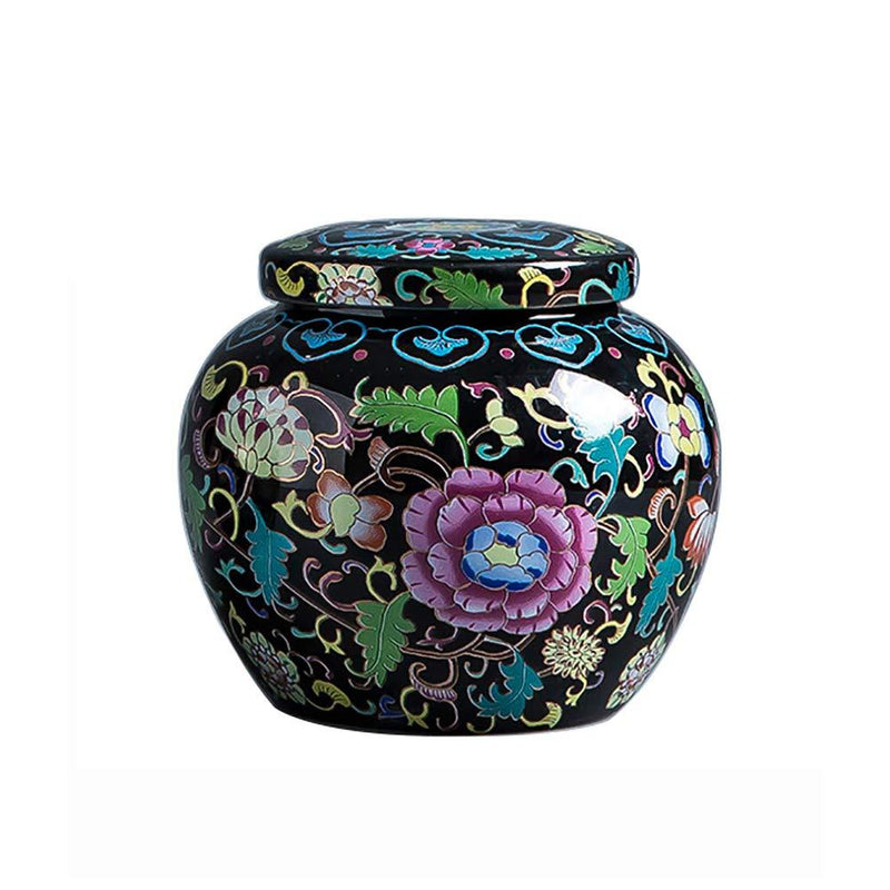 AMITD Luxury Funeral Urn for Adult&Pet Ashes，Human Medium and Small Memorial Urns，Handmade Ceramics Keepsake，Burial Urn at Home or Cemetery，Dog，Cat,Blue Black - PawsPlanet Australia
