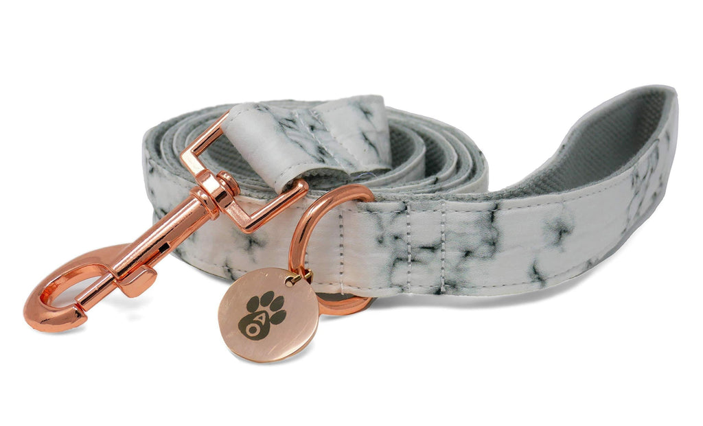 Animal Outfitters UK Luxury Marble and Rose Gold Puppy | Dog Lead | MARBLE NOUVEAU COLLECTION | Strong and Comfortable for Small or Large Dogs (Lead 150 cm) - PawsPlanet Australia