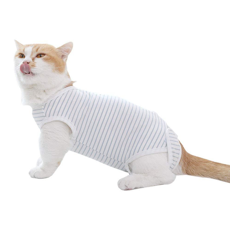 N / A Cat Recovery Suit for Abdominal Wounds or Skin Diseases Surgical Recovery Shirt for E-Collar Alternative for Cats and Dogs (M) M--Back Length: 24cm - PawsPlanet Australia