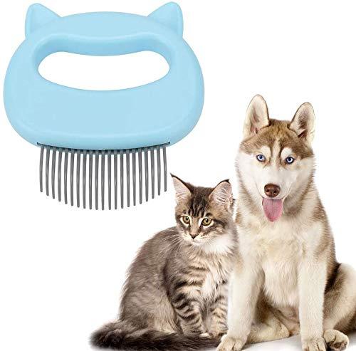 Pet Cat Dog Massage Shell Comb,Grooming Hair Removal Shedding Cleaning Brush Perfect For Cats, Medium And Large Dogs(Blue) - PawsPlanet Australia