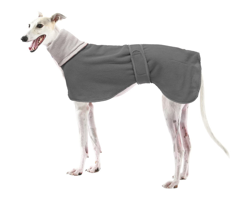 Geyecete Greyhound Cosy Fleece Jumper, Dog Winter Coat with Warm Fleece Lining, Winter Coat, Whippet Winter Coat Adjustable Bands for Whippet Lurcher Salukis-Gray-XS XS Gray - PawsPlanet Australia