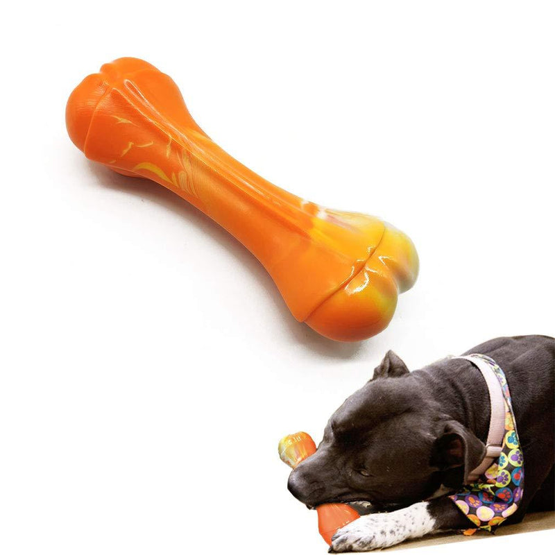 VESONNY Durable Dog Toys, dog chew toys for aggressive chewers, tough dog bones (Orange) - PawsPlanet Australia