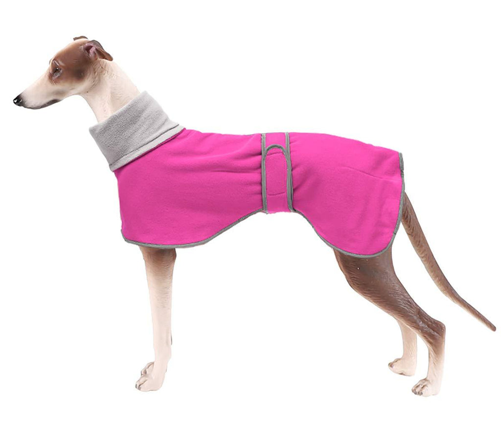 Morezi Dog Coats with Reflective Bar, Dog winter coat Soft Polyester Fleece, Adjustable Band - Dog Winter Jacket for Greyhounds, Lurchers and Whippets - Pink - XL X-Large (Length 66-69CM) - PawsPlanet Australia