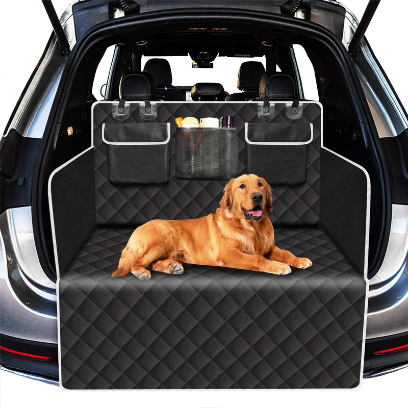 Alfheim Car Boot Liner Protector for Dog, Tear-proof and Waterproof, Nonslip Washable Dog Back Seat Cover with Side Protector Universal for Car, Estate, Trucks, SUV(Black) - PawsPlanet Australia