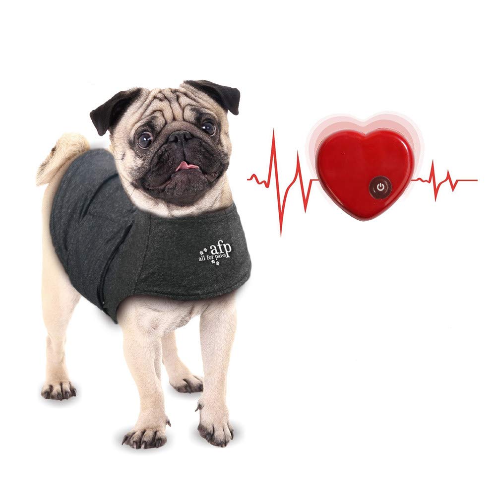 ALL FOR PAWS Adjustable Dog Anxiety Jacket-Anti Anxiety With Heart Beat And Stress Relief Calming Coat Functional Dog Clothes Dog Heart Beat Anxiety Calming Wrap for Dog(M) M - PawsPlanet Australia