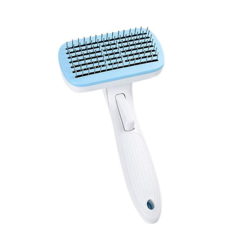 GYY One-button Pet Hair Removal Brush Pet Hair Cleaner Steel Comb Open Knot Anti-knotting Needle Self-cleaning Massage Comb Cat Dog Beauty Modeling Comb Tool Pet Cleaning Supplies - PawsPlanet Australia