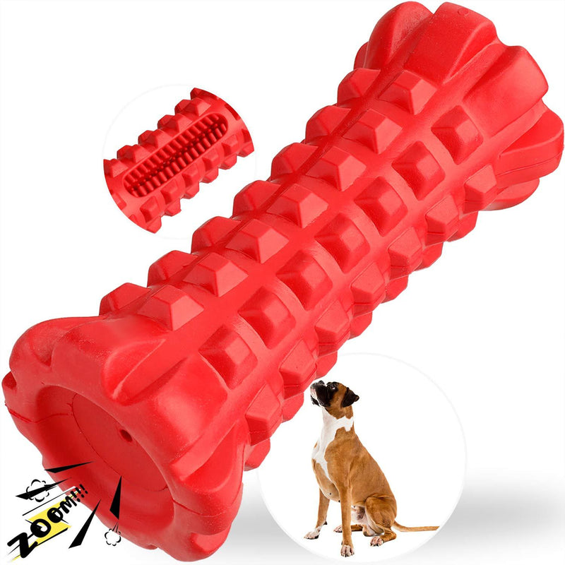 Funow Dog Toy Tough Dog Chew Toy Durable Squeaky Dog Almost Indestructible Toys Large for Extreme Chewers Boredom Strong Rubber Training Tough Long Lasting Teething Interactive Great Gift for Dogs Orange - PawsPlanet Australia