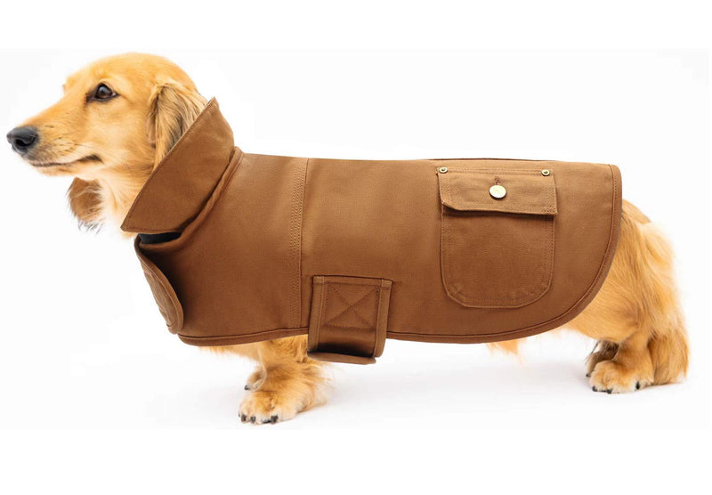 Ctomche firm-hand,100% ring spun cotton dog vest with water-repellent coating,Dog Jacket Dog Coat Vest Winter Coat,Warm Dog Apparel Cold Windproof for Small to Large dogs Khaki-M Medium (Length:40CM - PawsPlanet Australia