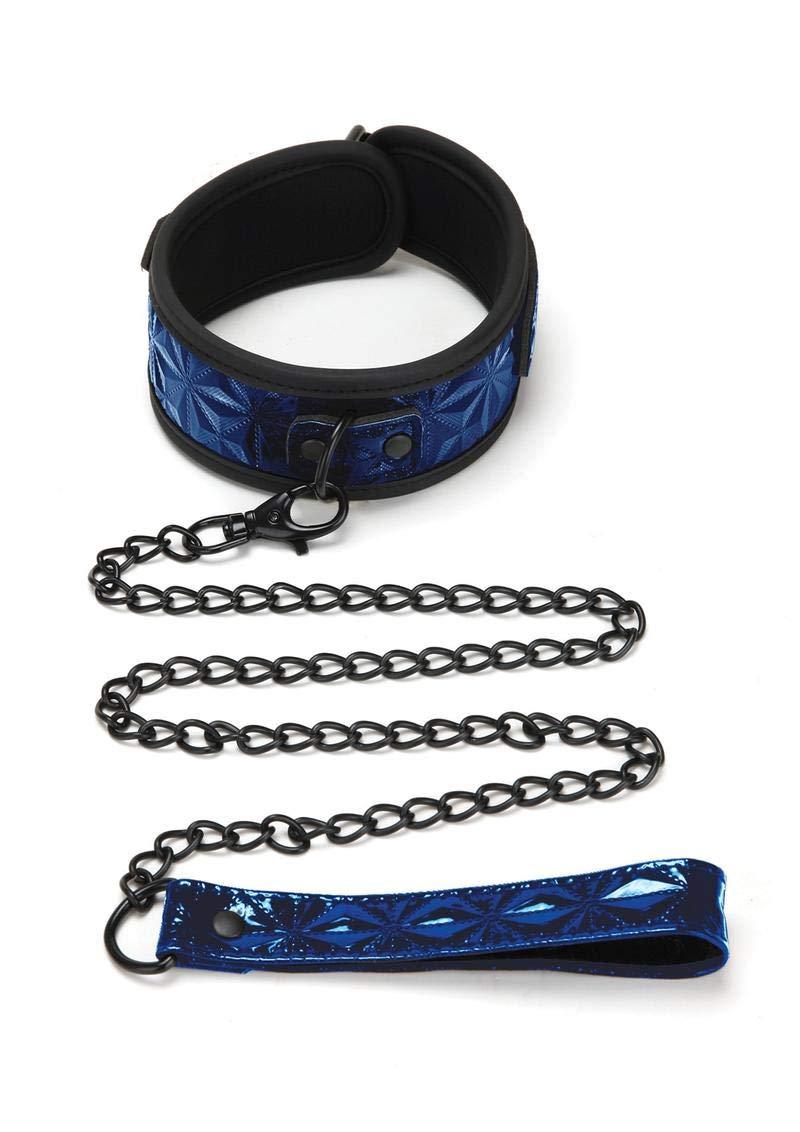 WhipSmart Diamond Collection - Diamond Pattern Collar and Leash (Blue) Blue - PawsPlanet Australia