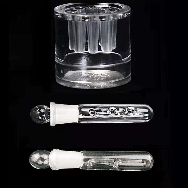 Guador Planaria Trap Clear Crystal Glass 2 and 3 Holes Pest Leech Catcher Acrylic 8 Holes Worm Trap 4 Pieces for Flatworm Turbellaria Snail Fish Prawn Vivarium Tanks Cleaner Accessories Tool - PawsPlanet Australia