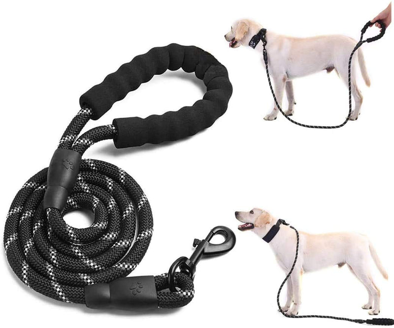 N\A Night Rope Dog Lead with Soft Padded Handle and High Reflective Threads for Small Medium and Large Dogs （5 FT - PawsPlanet Australia