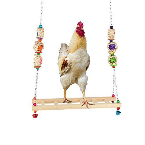 MUZIWIG Bird Swing Toy Parrrot Ladder rope Natural Wood Cage Toys For Small Parakeets,Finches Budgie,Macaws Parrots and Love (B) - PawsPlanet Australia