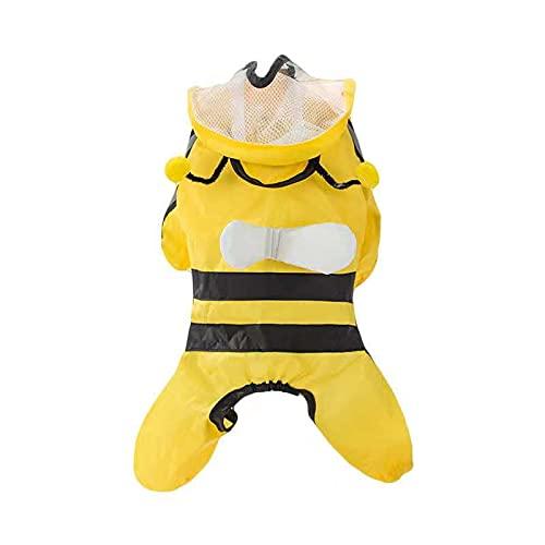 None Branded Puppy raincoat four-legged waterproof all-inclusive Teddy rain poncho pet rainy clothes small and medium-sized dog Bichon Hiromi (S) S - PawsPlanet Australia