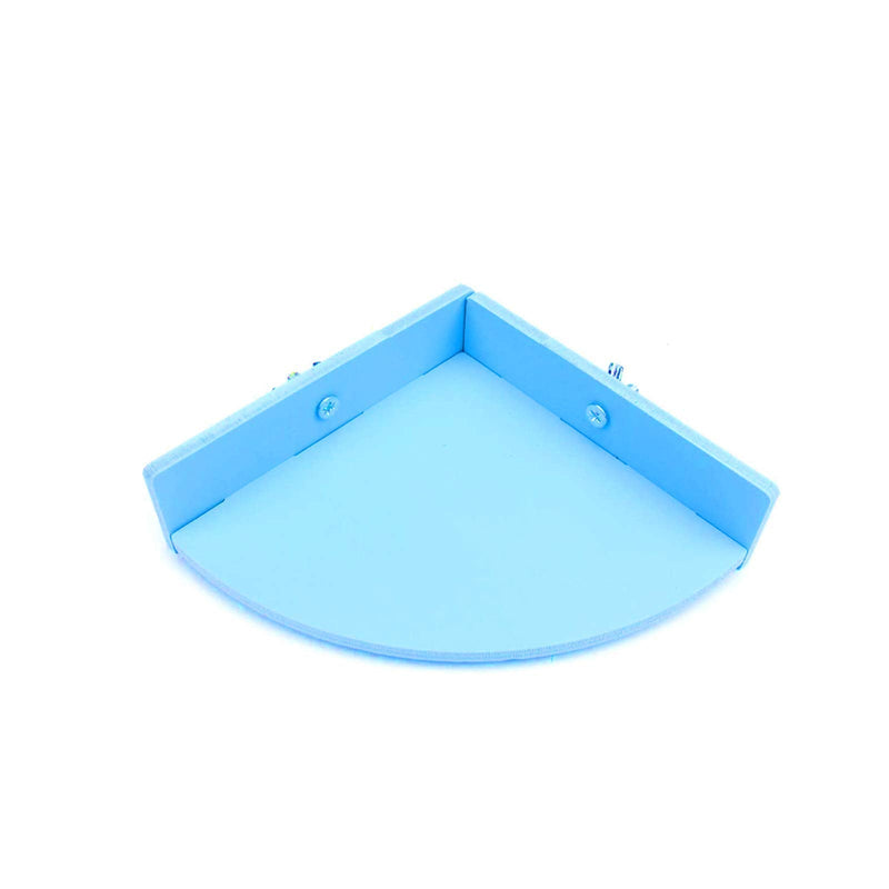 WishLotus Hamster Platfrom, Fan-shaped Hamster Cage Accessories Rest and Play Stand Corner Jumping & Climbing Platform Habitat Toy Small Platform for Guinea Pig, Gerbil, Mice, Parrot (Blue) Blue - PawsPlanet Australia