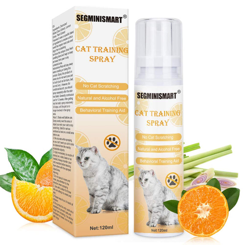 SEGMINISMART Cat Scratch Deterrent Spray, Cat Training Spray, Cat Scratching Training Spray, Suitable for Plants, Furniture, Floors - PawsPlanet Australia