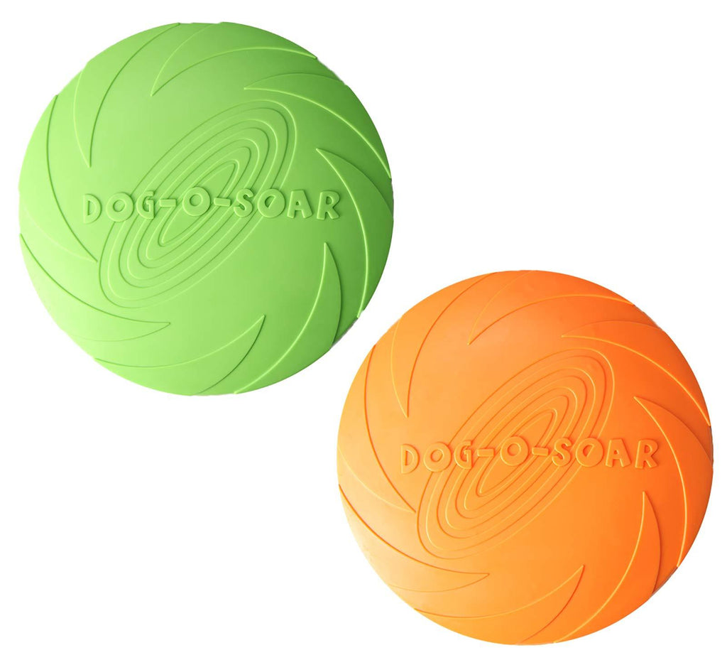 nobran Dog Flying Disc Puppy Flyer Pet Flying Saucer Teething Rubber Dog Toys Durable Rubber Training Pet Chew Toy for Outdoor Interactive Fun - PawsPlanet Australia