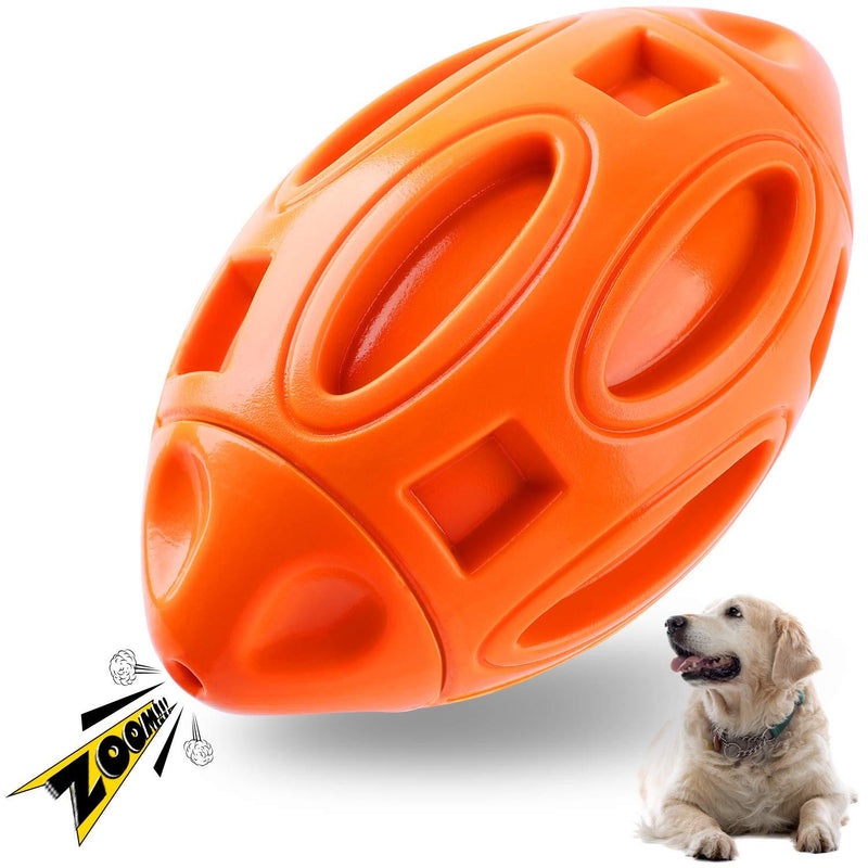 Apasiri Dog Toy Dog Chew Toy Durable Tough Ball Squeaky Dog Toys Almost Indestructible for Large Dogs Training Rubber Teething Toys Dog Great Gift for Dogs (Orange) Small & Medium Orange Beef Flavor - PawsPlanet Australia