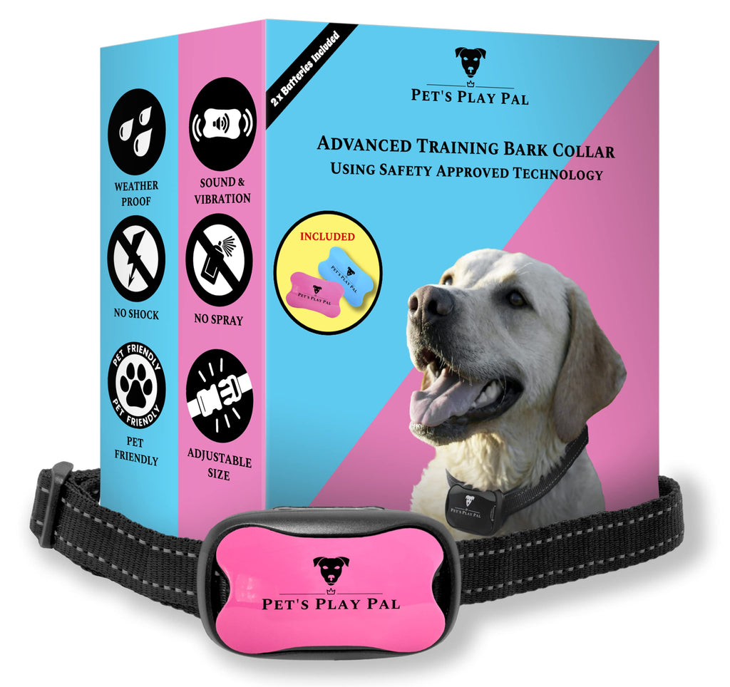 Pet's Play Pal Bark Collar | Anti Barking Dog Collars | Barking Collars For Small Dogs Medium Dogs Large Dogs | Stop Dog Barking Device | Dog Barking Deterrent | Stop Dogs Barking Vibrating Dog Collar - PawsPlanet Australia