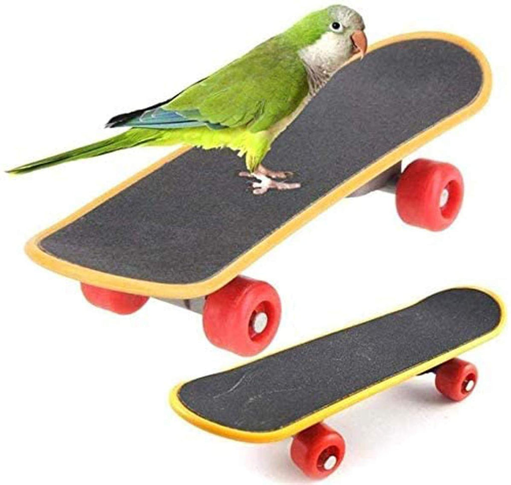 Acidea Parrot Toys, Bird Toy, Budgie Toy, 2Pcs Bird Parrot Intelligence Toy, Training Skateboard Stand Perch for Parakeet Budgies Cockatiels Lovebird Conure Funny Talbe Toy - PawsPlanet Australia