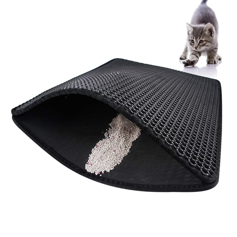 Double Waterproof Cat Litter Mat Trapping Pad Honeycomb Design Foldable Anti-slip Cat Litter Box Mat Scatter Control Urine Proof Trapper Mat Washable EVA Clean Sanitary Mat Pet Supplies,30 *30cm - PawsPlanet Australia