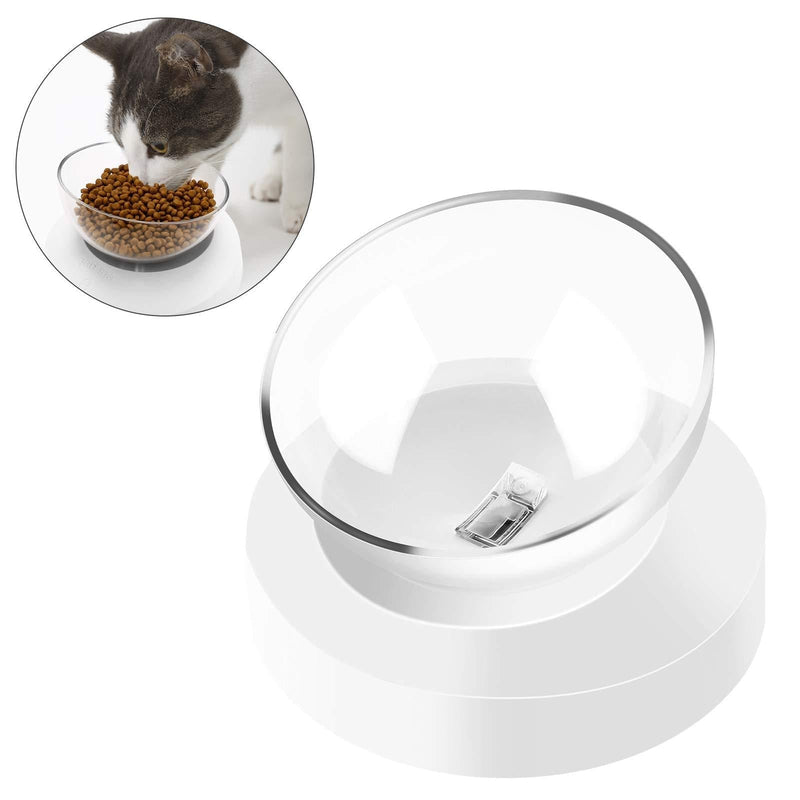 FancyWhoop Cat Bowl with Detachable Raised Stand 0-20°Adjustable Tilted Pet Food Bowl Perfect for Cats and Small Dogs Single Bowl - PawsPlanet Australia