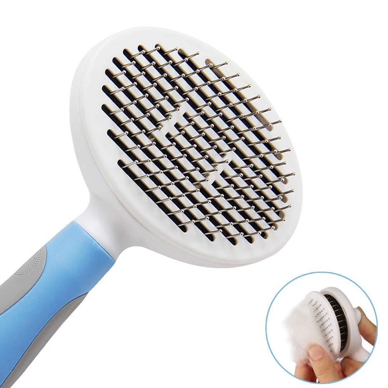 BINGXIAN Grooming Brush for Dogs Cats,Pet Comb Brush,Pet Self Cleaning Slicker Brush,Removes Loose Hair Deshedding Tool Pets Grooming Brush - PawsPlanet Australia