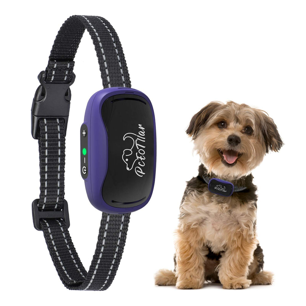 PcEoTllar Anti Bark Collar Rechargeable for Small Dogs Stop Dog Barking Device Effective 7 Sensitivity Adjustable Vibrate Beep Harmless for Training Dogs - Blue M - PawsPlanet Australia